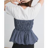 チェック柄バルーンペプラムビスチェ | ad thie | 詳細画像32 