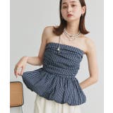 チェック柄バルーンペプラムビスチェ | ad thie | 詳細画像38 