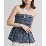 チェック柄バルーンペプラムビスチェ | ad thie | 詳細画像39 