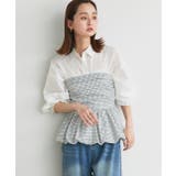 チェック柄バルーンペプラムビスチェ | ad thie | 詳細画像5 