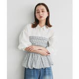 チェック柄バルーンペプラムビスチェ | ad thie | 詳細画像7 