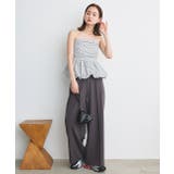 チェック柄バルーンペプラムビスチェ | ad thie | 詳細画像8 