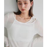 レイヤードデザインシアーカットソー | ad thie | 詳細画像11