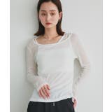 レイヤードデザインシアーカットソー | ad thie | 詳細画像5