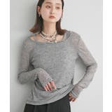 モクグレー | レイヤードデザインシアーカットソー | ad thie