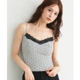 カップ付き レース切り替えドットキャミソール | ad thie | 詳細画像17