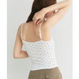 カップ付き レース切り替えドットキャミソール | ad thie | 詳細画像25