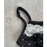 カップ付き レース切り替えドットキャミソール | ad thie | 詳細画像31