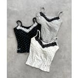 カップ付き レース切り替えドットキャミソール | ad thie | 詳細画像38