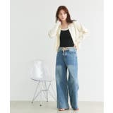 カップ付き レース切り替えバックオープンキャミソール | ad thie | 詳細画像20 