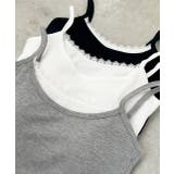 カップ付き レース切り替えバックオープンキャミソール | ad thie | 詳細画像33 