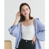 カップ付き レース切り替えバックオープンキャミソール | ad thie | 詳細画像5 