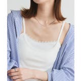 カップ付き レース切り替えバックオープンキャミソール | ad thie | 詳細画像6 