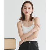 カップ付き レース切り替えバックオープンキャミソール | ad thie | 詳細画像7 