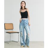 カップ付き ヘムレースリブキャミソール | ad thie | 詳細画像10 