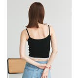 カップ付き ヘムレースリブキャミソール | ad thie | 詳細画像15 