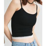 カップ付き ヘムレースリブキャミソール | ad thie | 詳細画像17 