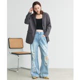 カップ付き ヘムレースリブキャミソール | ad thie | 詳細画像19 