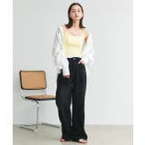 カップ付き ヘムレースリブキャミソール | ad thie | 詳細画像21 