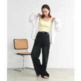 カップ付き ヘムレースリブキャミソール | ad thie | 詳細画像22 