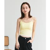 カップ付き ヘムレースリブキャミソール | ad thie | 詳細画像23 