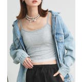 オートミール | カップ付き ヘムレースリブキャミソール | ad thie