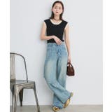 バイカラーフレンチスリーブニット | ad thie | 詳細画像2 