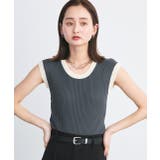 バイカラーフレンチスリーブニット | ad thie | 詳細画像21 