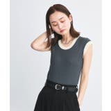 バイカラーフレンチスリーブニット | ad thie | 詳細画像22 