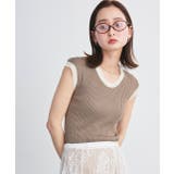 バイカラーフレンチスリーブニット | ad thie | 詳細画像28 