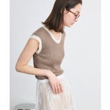 バイカラーフレンチスリーブニット | ad thie | 詳細画像29 