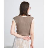 バイカラーフレンチスリーブニット | ad thie | 詳細画像30 