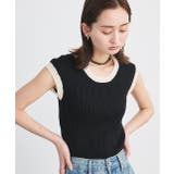 バイカラーフレンチスリーブニット | ad thie | 詳細画像6 