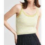 ライトグリーン | ボーダーニットキャミソール | ad thie