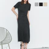 ハーフスリーブラメニットワンピース | ad thie | 詳細画像1 