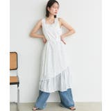 リボン付き レイヤードデザインドットワンピース | ad thie | 詳細画像9 