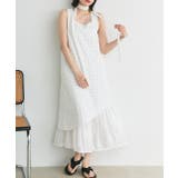 リボン付き レイヤードデザインドットワンピース | ad thie | 詳細画像12 