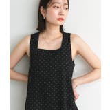 リボン付き レイヤードデザインドットワンピース | ad thie | 詳細画像19 