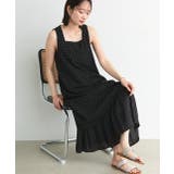 リボン付き レイヤードデザインドットワンピース | ad thie | 詳細画像20 