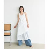 リボン付き レイヤードデザインドットワンピース | ad thie | 詳細画像8 