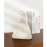 オフホワイト | ロープ編みワンハンドルミニバッグ | ad thie