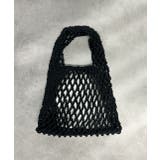 ブラック | ロープ編みワンハンドルミニバッグ | ad thie