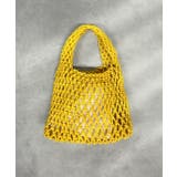 イエロー | ロープ編みワンハンドルミニバッグ | ad thie
