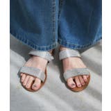 シルバー | ラインストーンフラットサンダル | ad thie