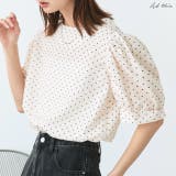 2wayパフスリーブドットブラウス | ad thie | 詳細画像1 