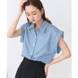 サイドギャザーストライプシャツ | ad thie | 詳細画像13 