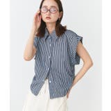 サイドギャザーストライプシャツ | ad thie | 詳細画像17 