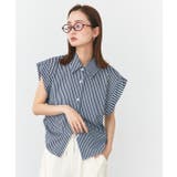 サイドギャザーストライプシャツ | ad thie | 詳細画像18 