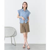 サイドギャザーストライプシャツ | ad thie | 詳細画像2 