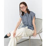 サイドギャザーストライプシャツ | ad thie | 詳細画像20 